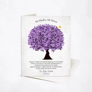 Purple Tree Mother's Day Card Gift for Mom C-1549