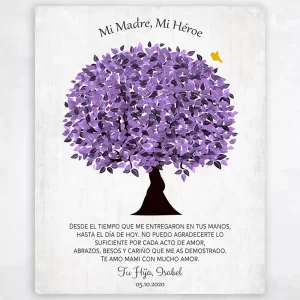 Purple Tree Mother's Day Wall Plaque Gift for Mom LTC-1549