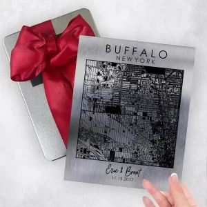 Tin City Map 10th Anniversary Gift Delivery Box Gift for Couple TOY-1586