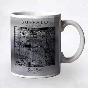 Tin City Map 10th Anniversary Coffee Mug Gift for Couple M-1586