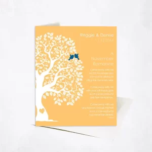 Half Artful Tree Engagement Card Gift for Couple C-1711