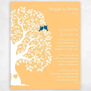 Half Artful Tree Engagement Wall Plaque Gift for Couple LTC-1711