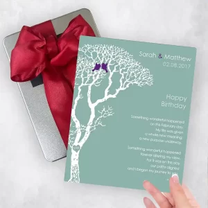 White Bare Tree Spouse Birthday Gift Delivery Box Gift for Spouse TOY-1714
