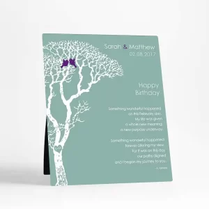 White Bare Tree Spouse Birthday Desktop Plaque Gift for Spouse D-1714