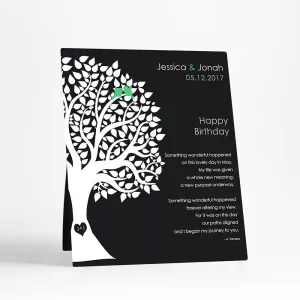 Half Silhouette Tree Spouse Birthday Desktop Plaque Gift for Spouse D-1717