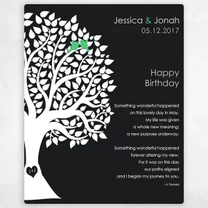 Half Silhouette Tree Spouse Birthday Wall Plaque Gift for Spouse LTC-1717