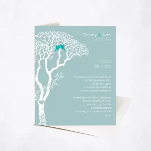White Bare Tree Spouse Birthday Card Gift for Spouse C-1724