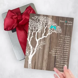 Wood Bare Tree 5th Anniversary Gift Delivery Box Gift for Couple TOY-1733