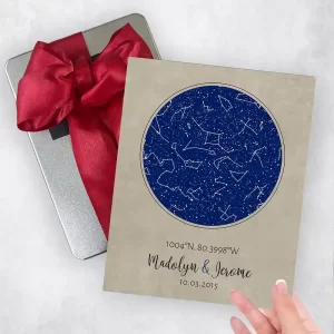 Star Map 2nd Anniversary Gift Delivery Box Gift for Couple TOY-1736