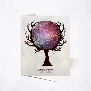 Star Map Anniversary Card Gift for Couple C-1757