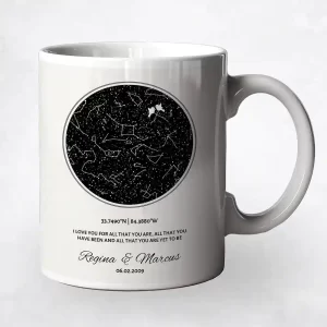 Star Map 11th Anniversary Coffee Mug Gift for Couple M-1762