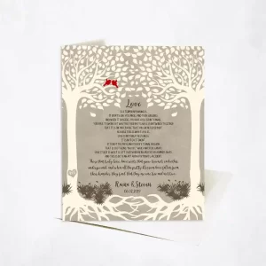 Two Trees with Roots Anniversary Card Gift for Couple C-1766