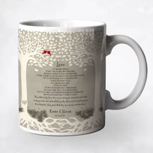 Two Trees with Roots Anniversary Coffee Mug Gift for Couple M-1766