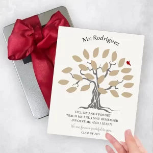 Names in Leaves Teacher Appreciation Gift Delivery Box Gift for Educator TOY-1796