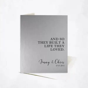 Tin Custom Message 10th Anniversary Card Gift for Couple C-1798