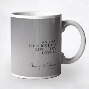 Tin Custom Message 10th Anniversary Coffee Mug Gift for Couple M-1798
