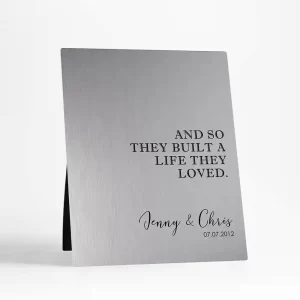 Tin Custom Message 10th Anniversary Desktop Plaque Gift for Couple D-1798