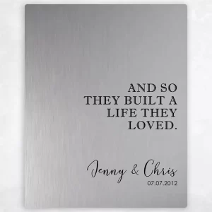 Tin Custom Message 10th Anniversary Wall Plaque Gift for Couple LTC-1798