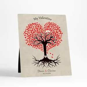 Heart Shape Tree Valentine's Day Desktop Plaque Gift for Couple D-1815