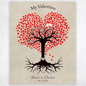 Heart Shape Tree Valentine's Day Wall Plaque Gift for Couple LTC-1815