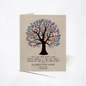 Curly Tree Faith Milestone Card Gift for Child C-1834