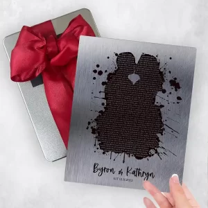 Tin Couple Silhouette 10th Anniversary Gift Delivery Box Gift for Couple TOY-1864