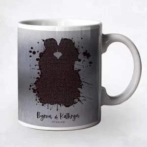 Tin Couple Silhouette 10th Anniversary Coffee Mug Gift for Couple M-1864