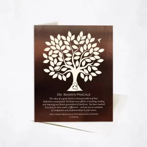Bronze Olive Tree Leadership Appreciation Card Gift for Doctor C-1866
