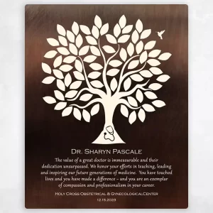 Bronze Olive Tree Leadership Appreciation Wall Plaque Gift for Doctor LTC-1866