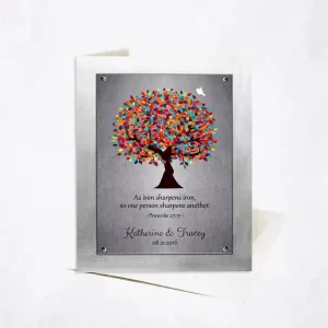 Iron Tree Silhouette 6th Anniversary Card Gift for Couple C-1902
