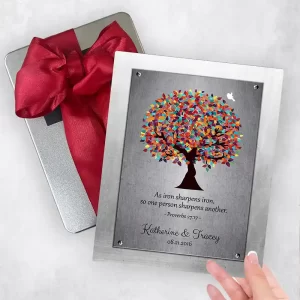 Iron Tree Silhouette 6th Anniversary Gift Delivery Box Gift for Couple TOY-1902