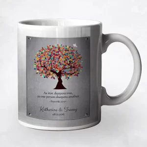 Iron Tree Silhouette 6th Anniversary Coffee Mug Gift for Couple M-1902