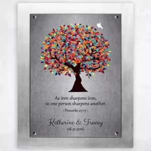 Iron Tree Silhouette 6th Anniversary Wall Plaque Gift for Couple LTC-1902