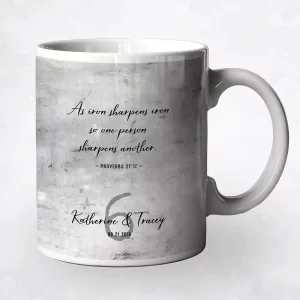 Tarnished Tin Proverbs 27:17 6th Anniversary Coffee Mug Gift for Couple M-1909