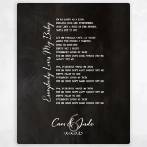 Iron Our Song Lyrics 6th Anniversary Wall Plaque Gift for Couple LTC-1922