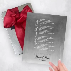Tin Our Song Lyrics 10th Anniversary Gift Delivery Box Gift for Couple TOY-1925