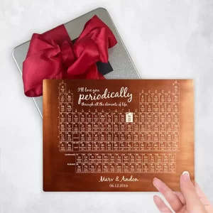 Copper Periodic Table Element 7th Anniversary Gift Delivery Box Gift for Couple TOY-1928