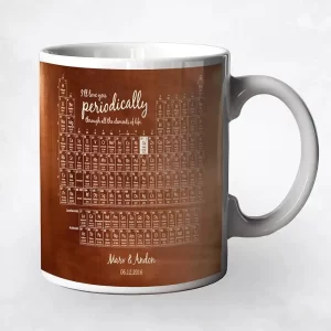 Copper Periodic Table Element 7th Anniversary Coffee Mug Gift for Couple M-1928