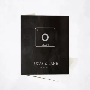 Iron Periodic Table Element 6th Anniversary Card Gift for Couple C-1929