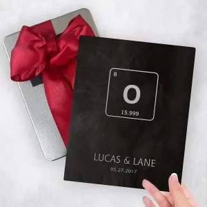 Iron Periodic Table Element 6th Anniversary Gift Delivery Box Gift for Couple TOY-1929