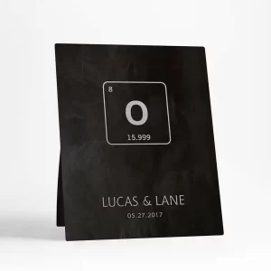 Iron Periodic Table Element 6th Anniversary Desktop Plaque Gift for Couple D-1929