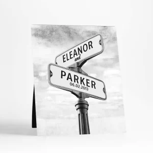 Crossroads Signpost 2nd Anniversary Desktop Plaque Gift for Couple D-1933