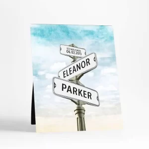 Crossroads Signpost 2nd Anniversary Desktop Plaque Gift for Couple D-1935