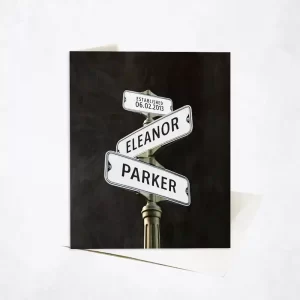 Iron Crossroads Signpost 6th Anniversary Card Gift for Couple C-1946