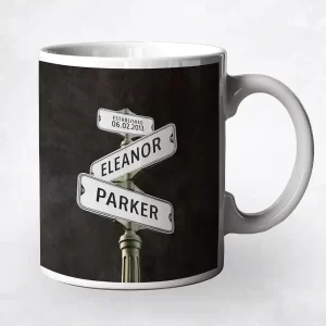 Iron Crossroads Signpost 6th Anniversary Coffee Mug Gift for Couple M-1946