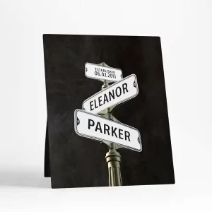 Iron Crossroads Signpost 6th Anniversary Desktop Plaque Gift for Couple D-1946