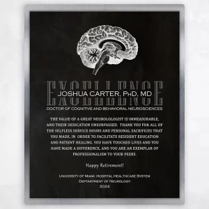 Tin Brain Organ Anatomy Neurology Retirement Wall Plaque Gift for Doctor LTC-2108