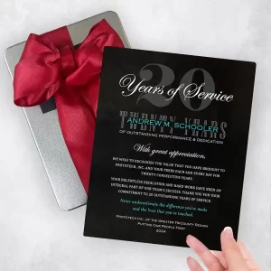 Tin 20 Years of Service Employee Appreciation Gift Delivery Box Gift for Employee TOY-2109