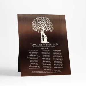 Bronze Orthopedic Tree of Andry Recognition Desktop Plaque Gift for Orthopedist D-2110