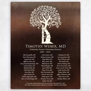 Bronze Orthopedic Tree of Andry Recognition Wall Plaque Gift for Orthopedist LTC-2110